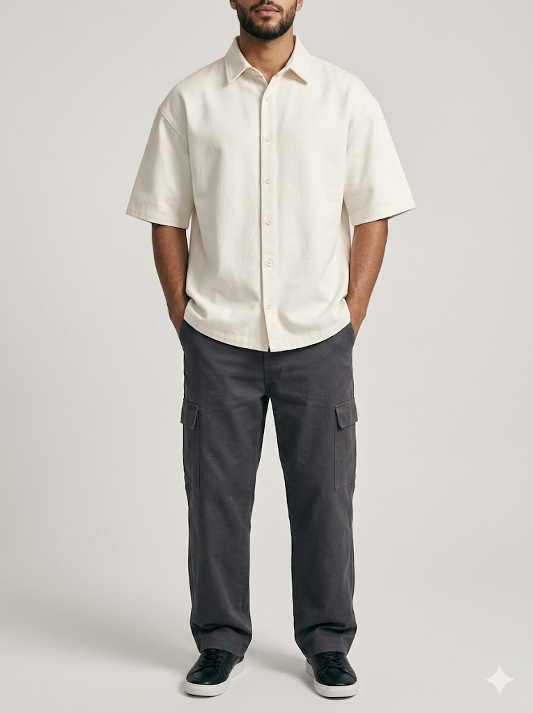 Camisa oversized off-white CONCRETO